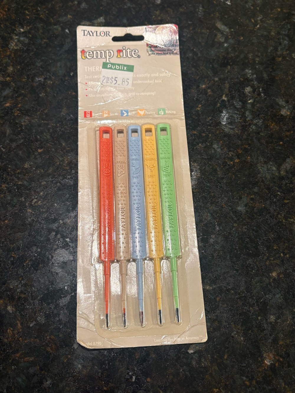 Vintage Taylor Temp Rite Meat Thermometer Set Color Changing